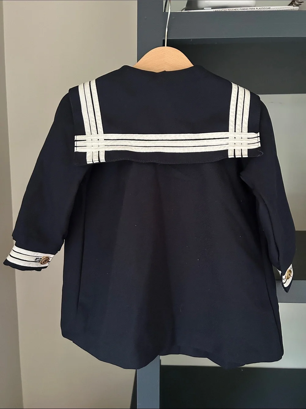 Vintage 1980s R-Gee Originals Navy Sailor Dress Size 3T